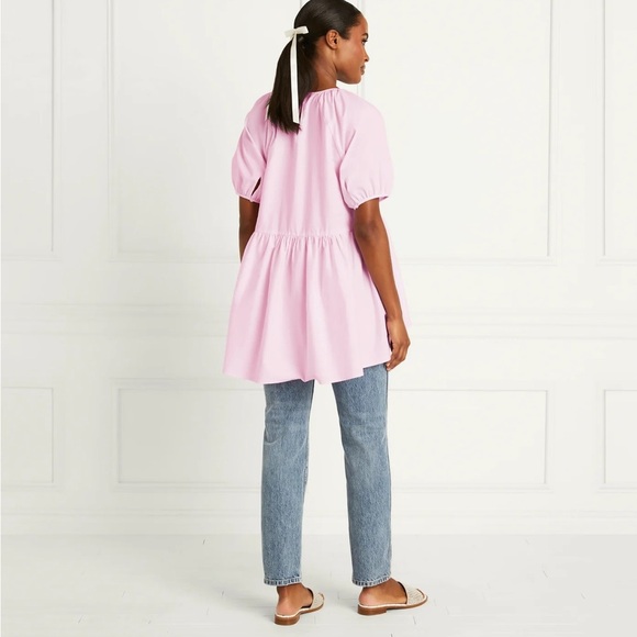 Hill House Francesca Puff Sleeve Top in Pink - Picture 2 of 6